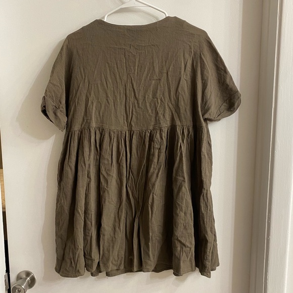 Story of My Dress olive green babydoll dress size small - Picture 6 of 6
